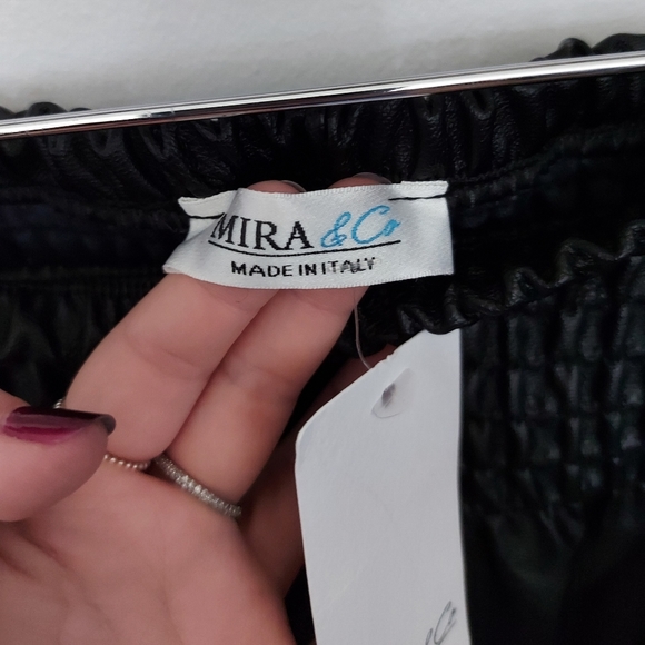 NWT | VEGAN LEATHER SHORTS - Picture 3 of 5